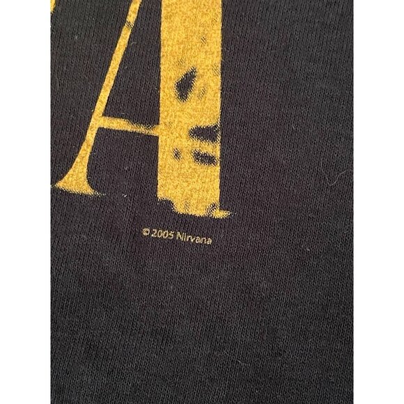 VTG 2005 Nirvana Kurt Cobain GREEN Men's XL Tee T-Shirt Rock Band Music Guitar - Picture 5 of 9